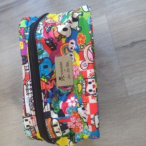 tokidokiXju-ju-be NWT Makeup Organizer Bag,Spot for Luggage Tag Diamond Zippers